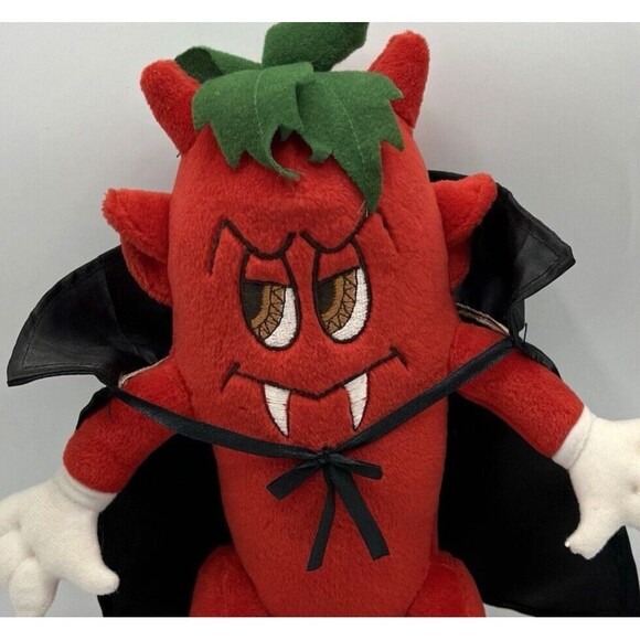 Good Stuff Red Chili Pepper Plush Vampire Dracula Halloween Vintage 12" - Picture 2 of 8